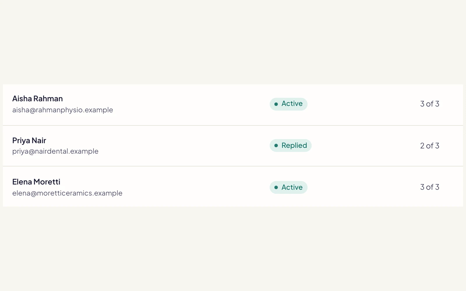 Screenshot of the Fullturn app: a campaign send row.
